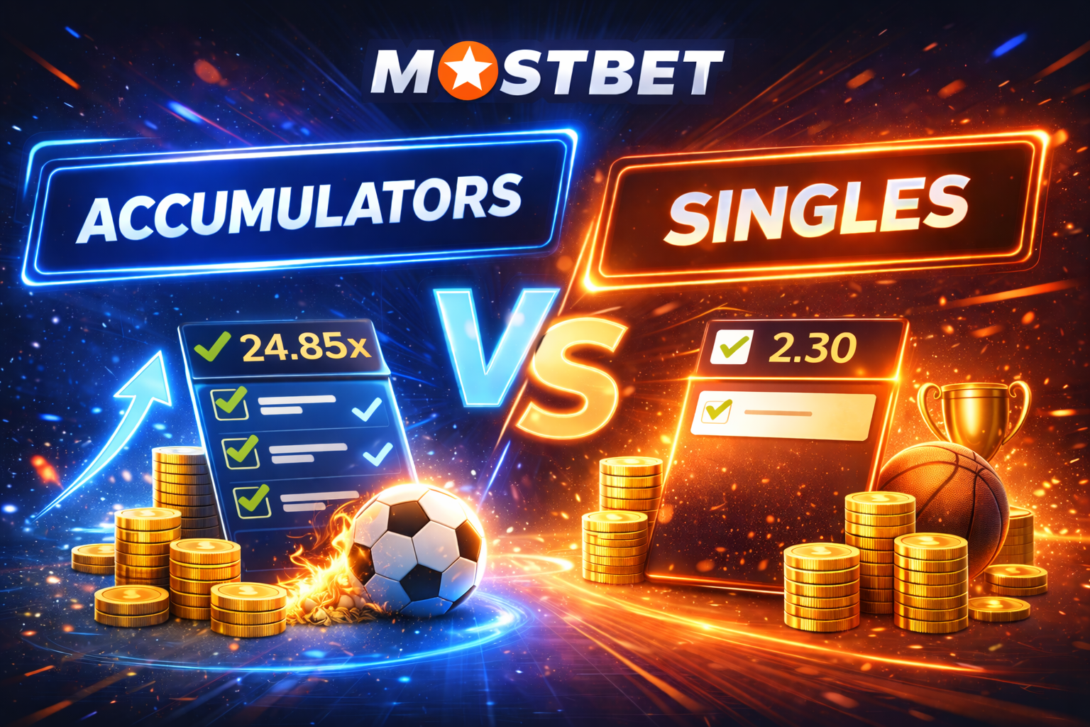 Accumulators vs Singles at Mostbet